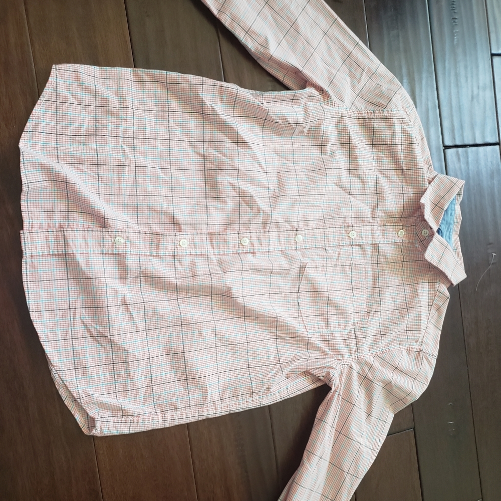 Boys Orange Button Down